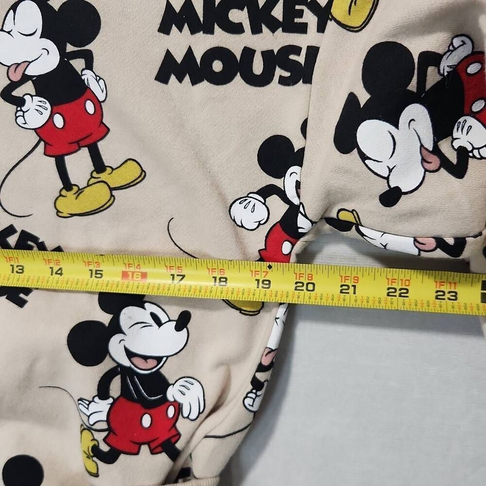 H&M X Disney Mickey Mouse Print Pullover Sweater Tan - Picture 6 of 8